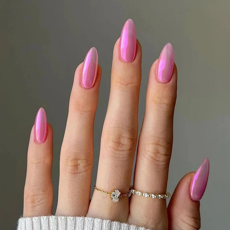Unhas postiças simples vermelho vinho com cola, comprimento médio, amêndoa, unhas postiças, vestíveis, cabeça redonda, oval, cobertura total