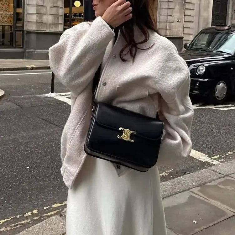 Women Elegant Solid Coat Button Long Sleeve Pocket Bomber Jacket Autumn Winter Female Casual Loose Streetwear Coats