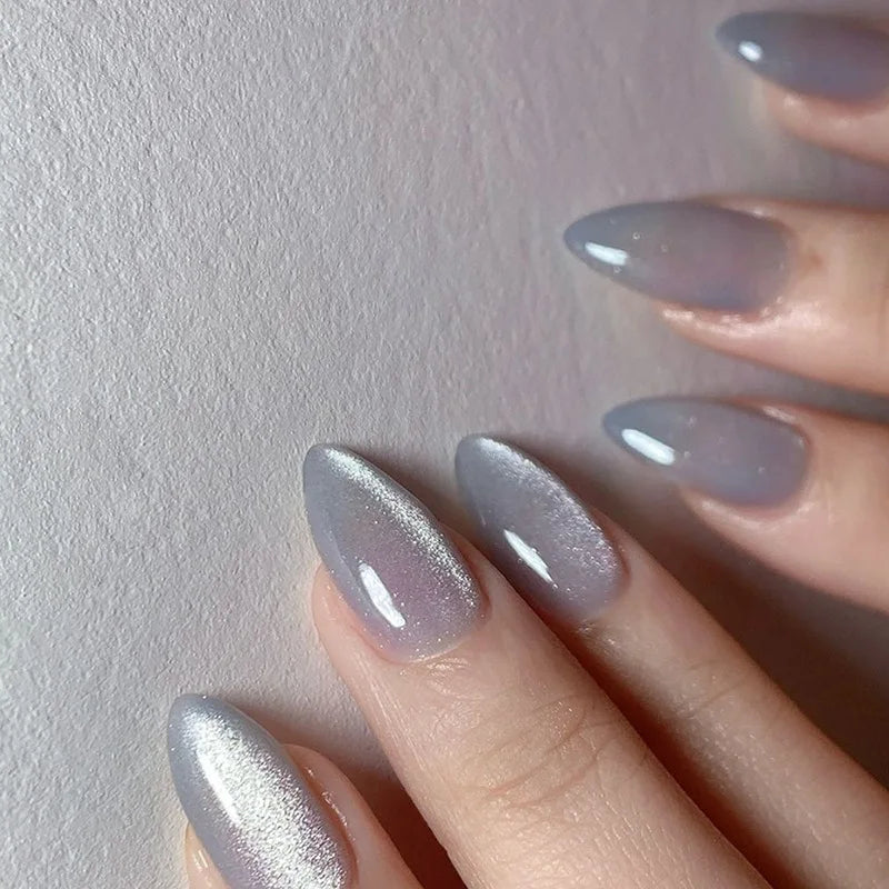 Unhas postiças simples vermelho vinho com cola, comprimento médio, amêndoa, unhas postiças, vestíveis, cabeça redonda, oval, cobertura total