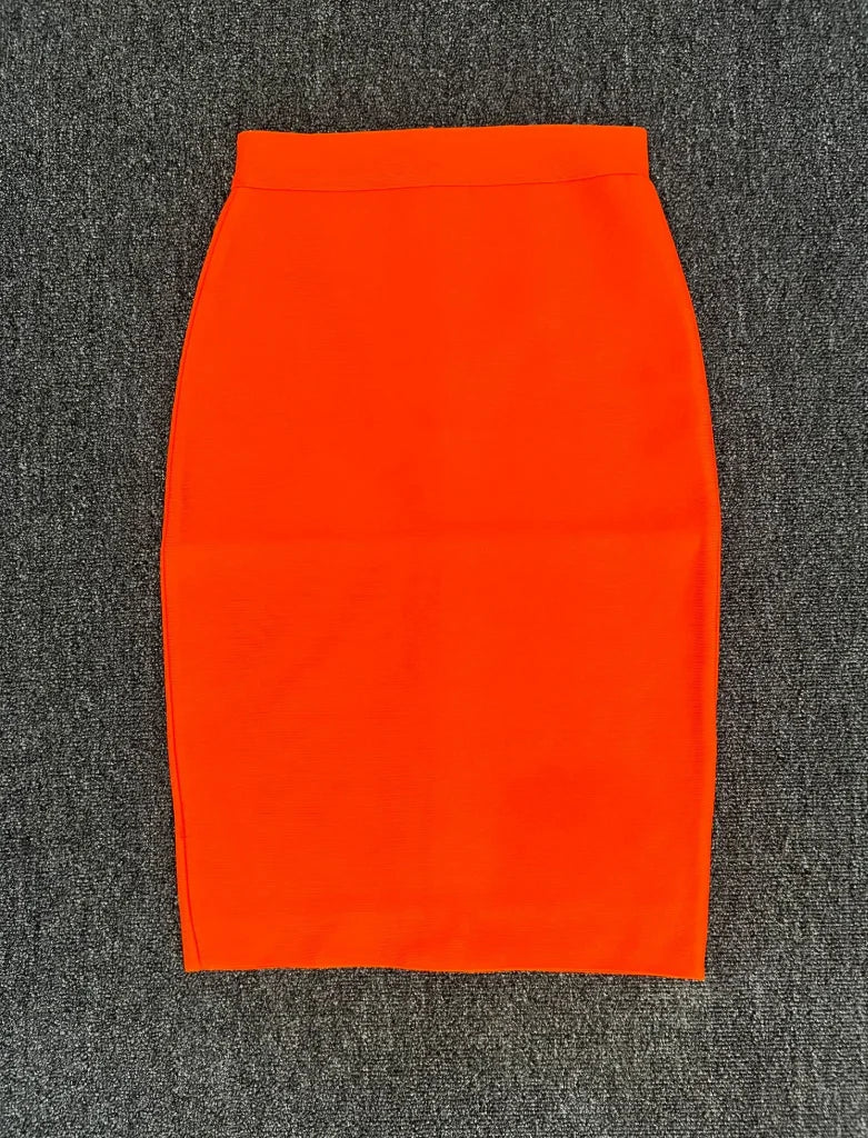 Women Rayon Bandgae Skirt Elegant Pencil Skirt Celebrity Sexy Club Party Wear Vintage Vestios