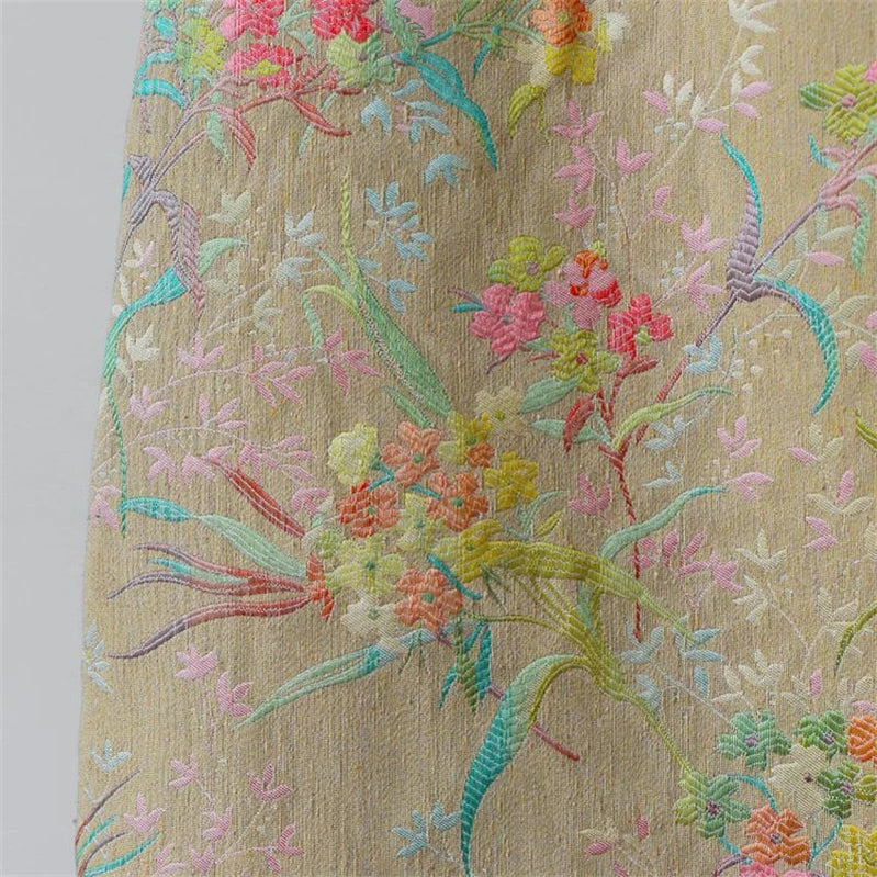 Women Chinese Style Vintage Floral Embroidery Elegant Party Midi Skirts Summer High Waist Slim Pencil Skirt Ropa De Mujer