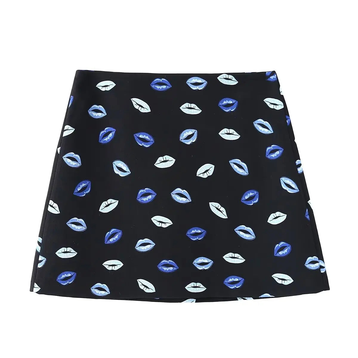 TRAF Print Mini Skirts for Women High Waist Pleated Skirt Women Contrast Short Women's Skirts Streetwear Retro Skort Women Print Skirt