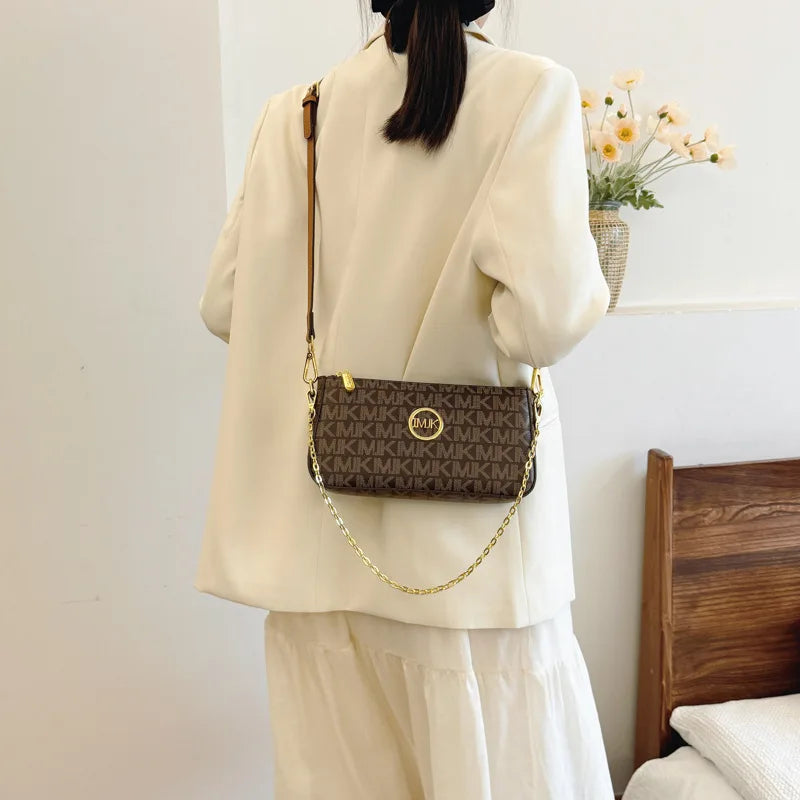 Winter Fashion Popular Luxury Bag New Trend Versatile Women's Bag Shoulder Messenger Bag Printed Chain Small Square Bag Women