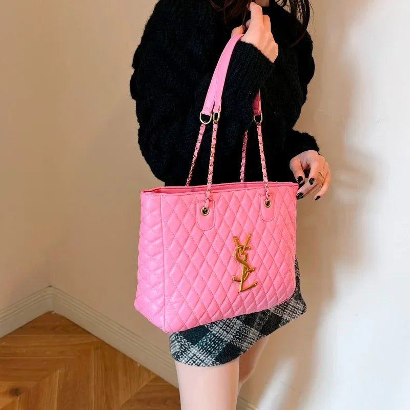 Elegant Women's Leather Fashion Shoulder Tote Designer Bag Luxury Classic Crossbody Handbag For Daily Trend Wear