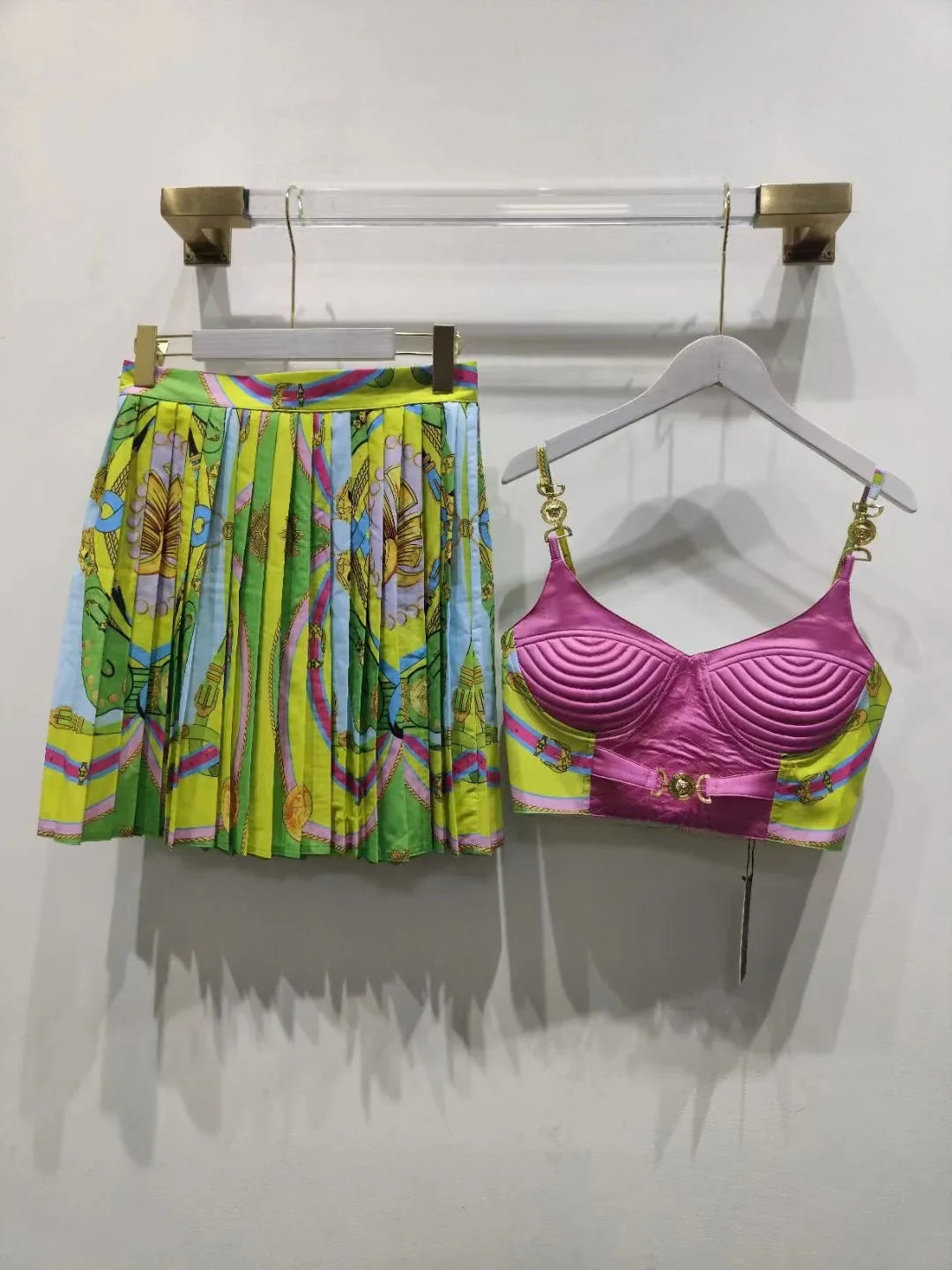 Ladies Fashion Shirt 3D Printing Corset Sexy Suspenders Womens Vest y2k Clothes New High Quality Plunge+Bustier 2 Pcs Set 3