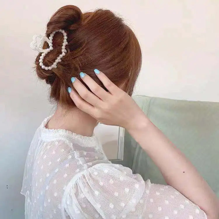 4/5/6PCS Elegant Pearl Hair Claws for Women Fashion Geometric Hairpins Barrettes Headwear Horsetail Hair Clips Hair Accessories