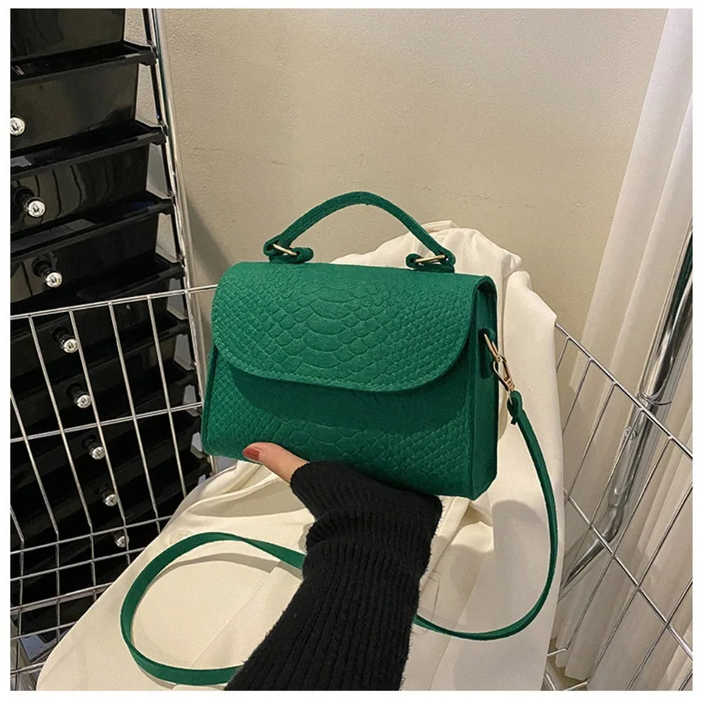 Ladies Bags Trend Handbags Retro Designer Luxury Square Crossbody Bags Female Totes Shoulder Handbags for Women Green