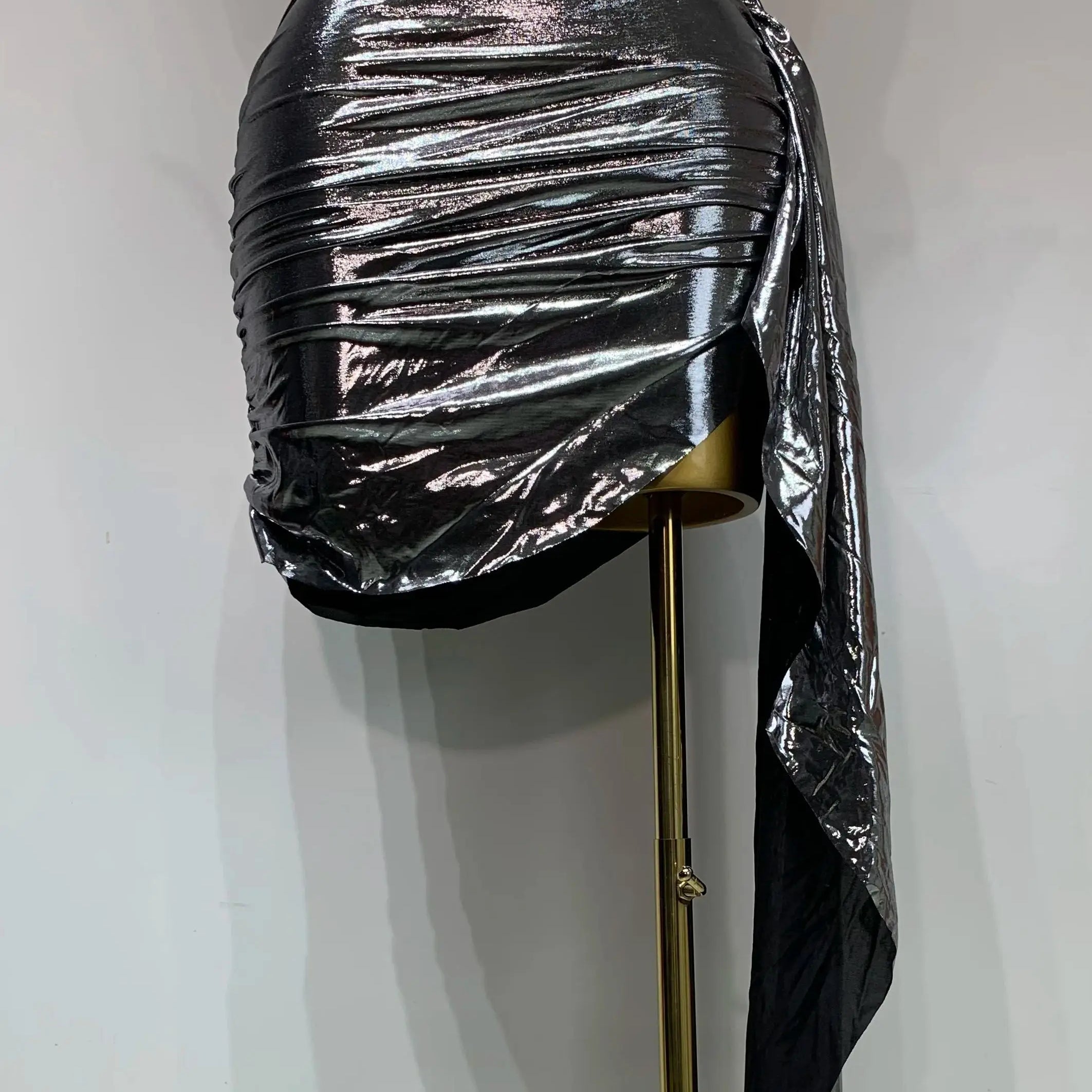 Sparkly Sliver Sequin Sexy Top Two Pieces Set Women Celebrate Party Luxury Birthday NightClub Performance Dancer Stage Outfit