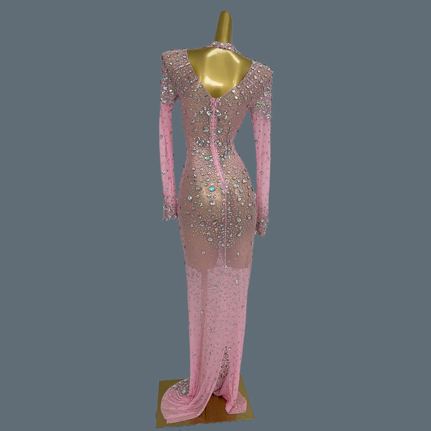 Luxury Ladies' Evening Dress for Birthday Party Formal Occasion High-end Dinner Party Gowns High-quality Mesh Sexy Dress Cuixing