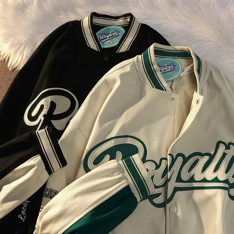 Deeptown Hip Hop Streetwear Bomber Jacket Women Harajuku Fashion Korean Oversized Baseball College Uniform Varsity Coat Clothes