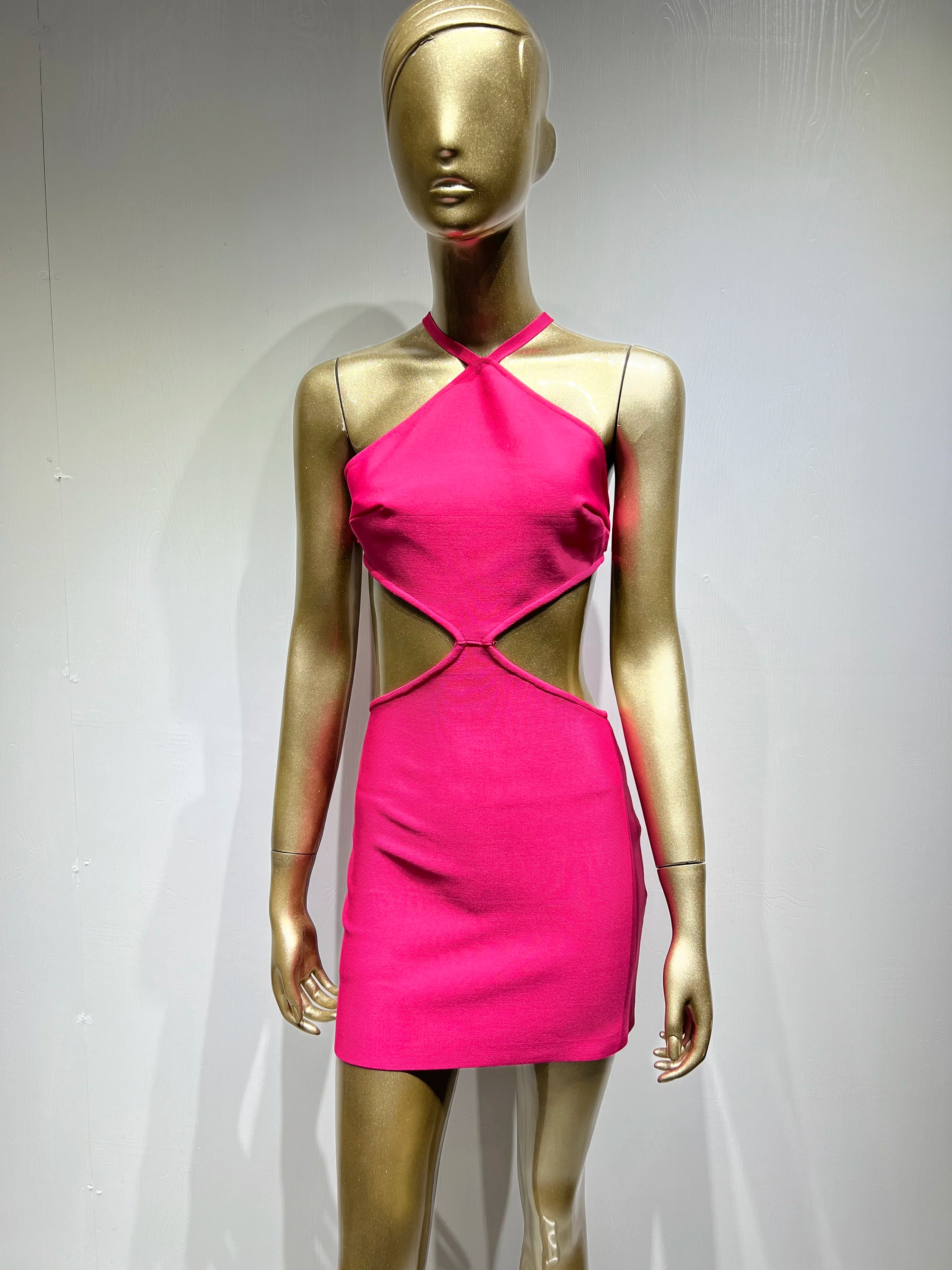 2022 New Purple Rayon Bandage Sexy Backless Bodycon Mini Dress Women Fashion Halter Nightclub Party Celebrate Outfit Vestido