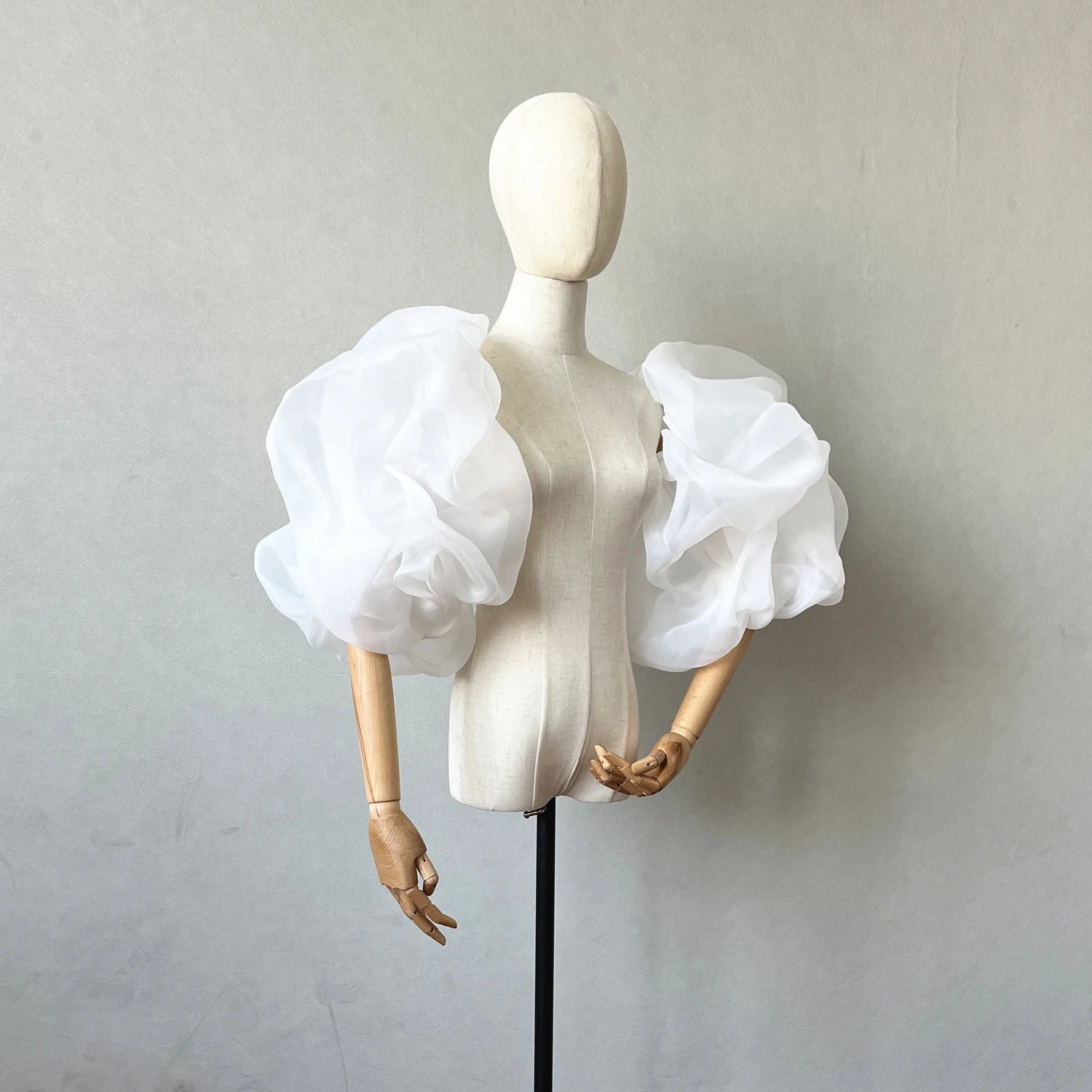 Removable Elegant White Bolero Detachable Sleeves For Wedding Dress Bridal Puff Dreamlike Party Wedding Accessories