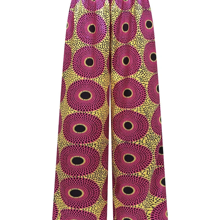 Plus Size 5XL VONDA Women Pants Sets Vintage 3/4 Sleeve Elastic Waist Tops+Trousers Casual Pleated Wide Leg Pants Elegant Suits