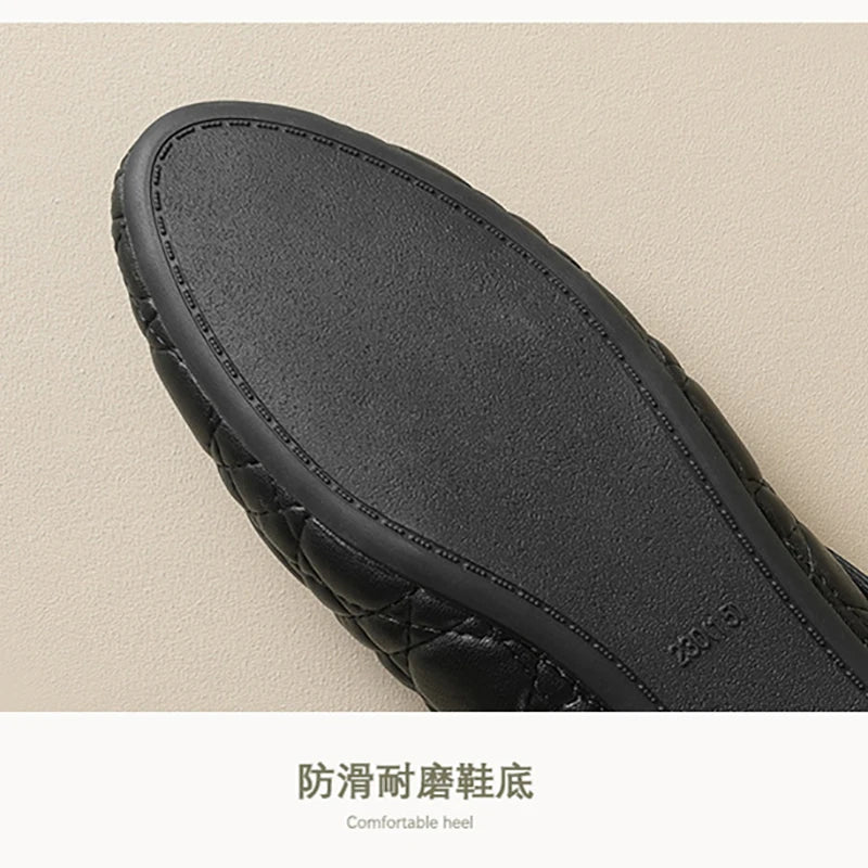 spring women's outdoor shoes Round toe design Black Mary Jane shoes Ladies casual flat shoes Work shoes Boat shoes 41-43