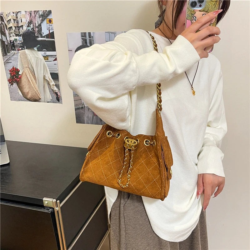 Luxury Brand Women Classic Crossbody Bag Elegant Leather Tote High End Shoulder Bag Vintage Designer