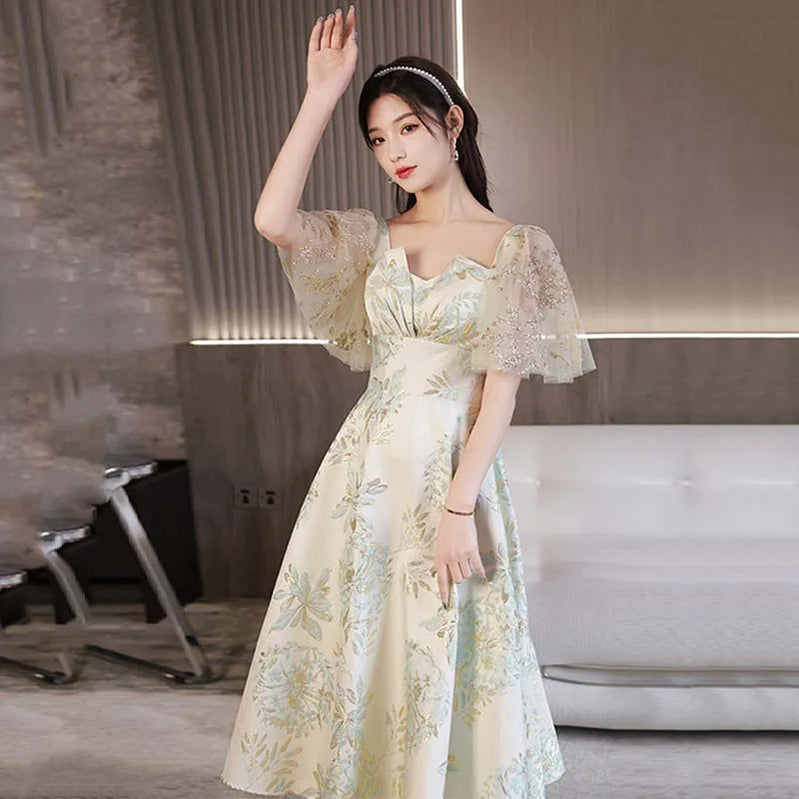 Daily Can Wear French Dress Floral Homecoming Dresses Dress Small Banquet Prom Dresses For Special Events
