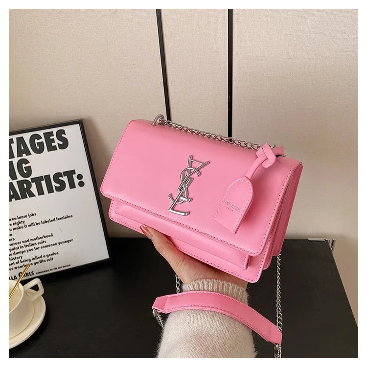 Women's New 2025 Design Sense Small Square Bag Korean Version Fashion Trend High Quality Single Shoulder Crossbody Bag Chain Bag
