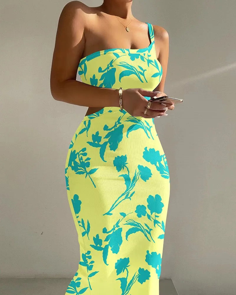 CM.YAYA Summer Women Sleeveless Strap O-neck Sexy 2024 Summer Long Evening Dress Knit Ribbon Night Club Party Maxi Dresses as picture 34