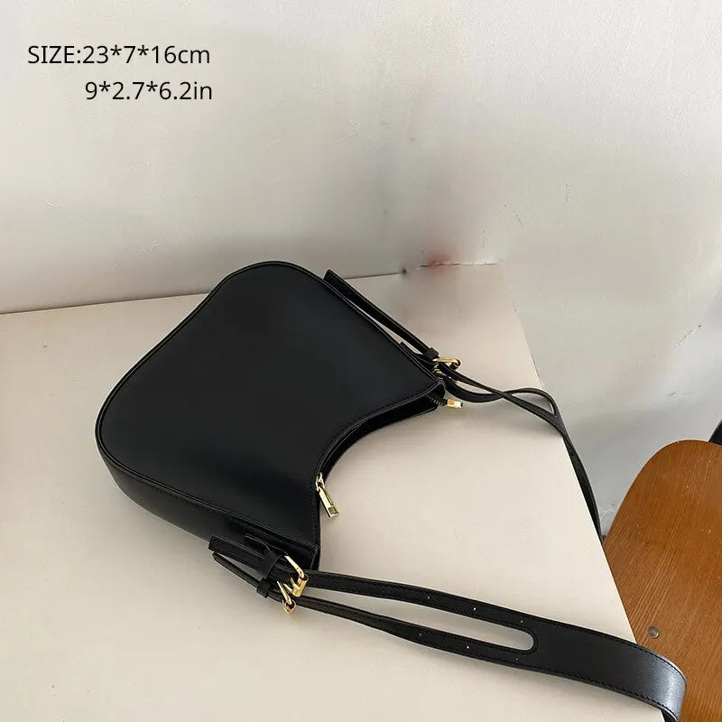 Vintage Women's Shoulder Bag Fashion Solidr Casual Outdoor Bag Handbags Zipper Crossbody Small Shoulder Bag