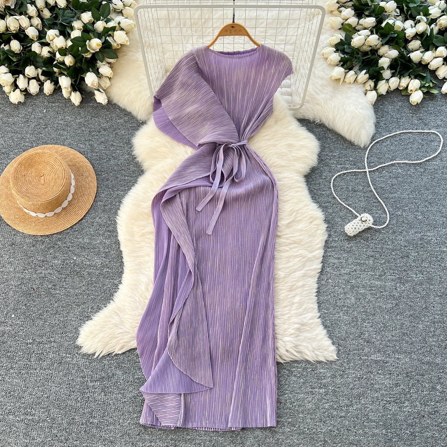 Chic asymmetrical sweet Spliced Elegant Korean Fashion Fairy Dresses Sexy High Waist A-line Vestidos Summer Women Vacation
