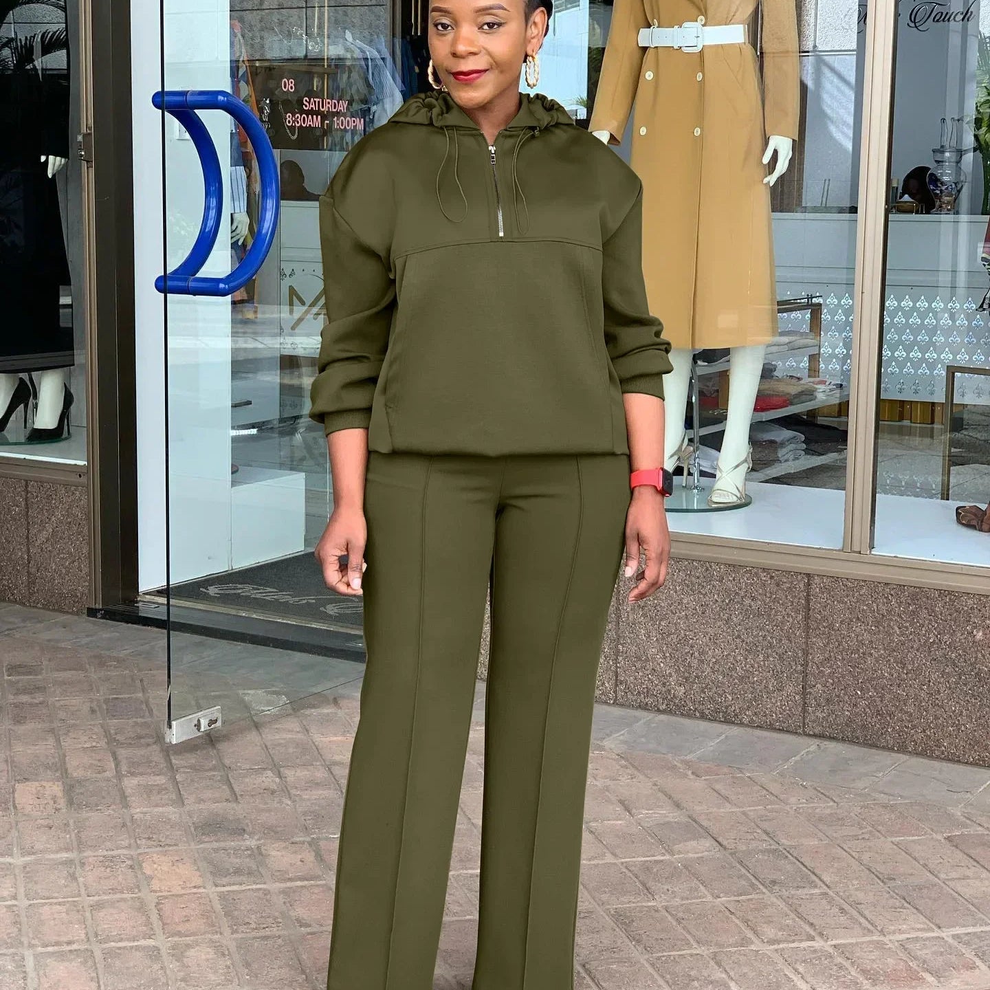 CM.YAYA Long Sleeve Women Set Loose Long Sleeve Hoodies Pant Suits 2024 Spring 2 Two Piece Sets Sporty Tracksuits Street Outfits