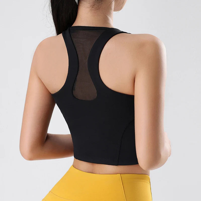 Autumn and winter women's sexy underwear fitness clothing yoga sports bra without steel ring comfortable tops ladies underwear Black vest