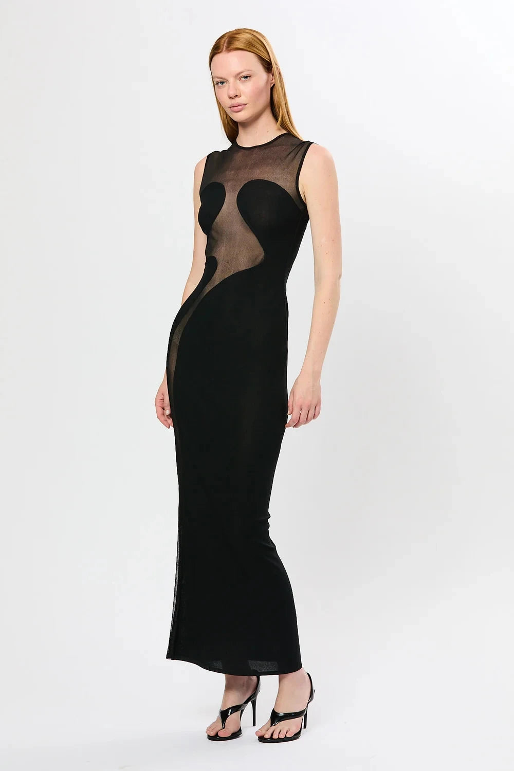 Elegant Mesh Patchwork Sleeveless Bodycon Party Club Evening Dress Sexy Bodycon Perspective Vestido 2025 Summer Clothing