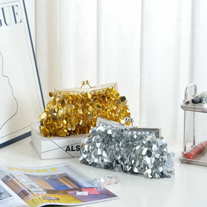 Selighting Sparkly Rhinestone Clutch Purse for Women Formal Beaded Crystal Evening Bag Wedding Prom Cocktail Party Handbag