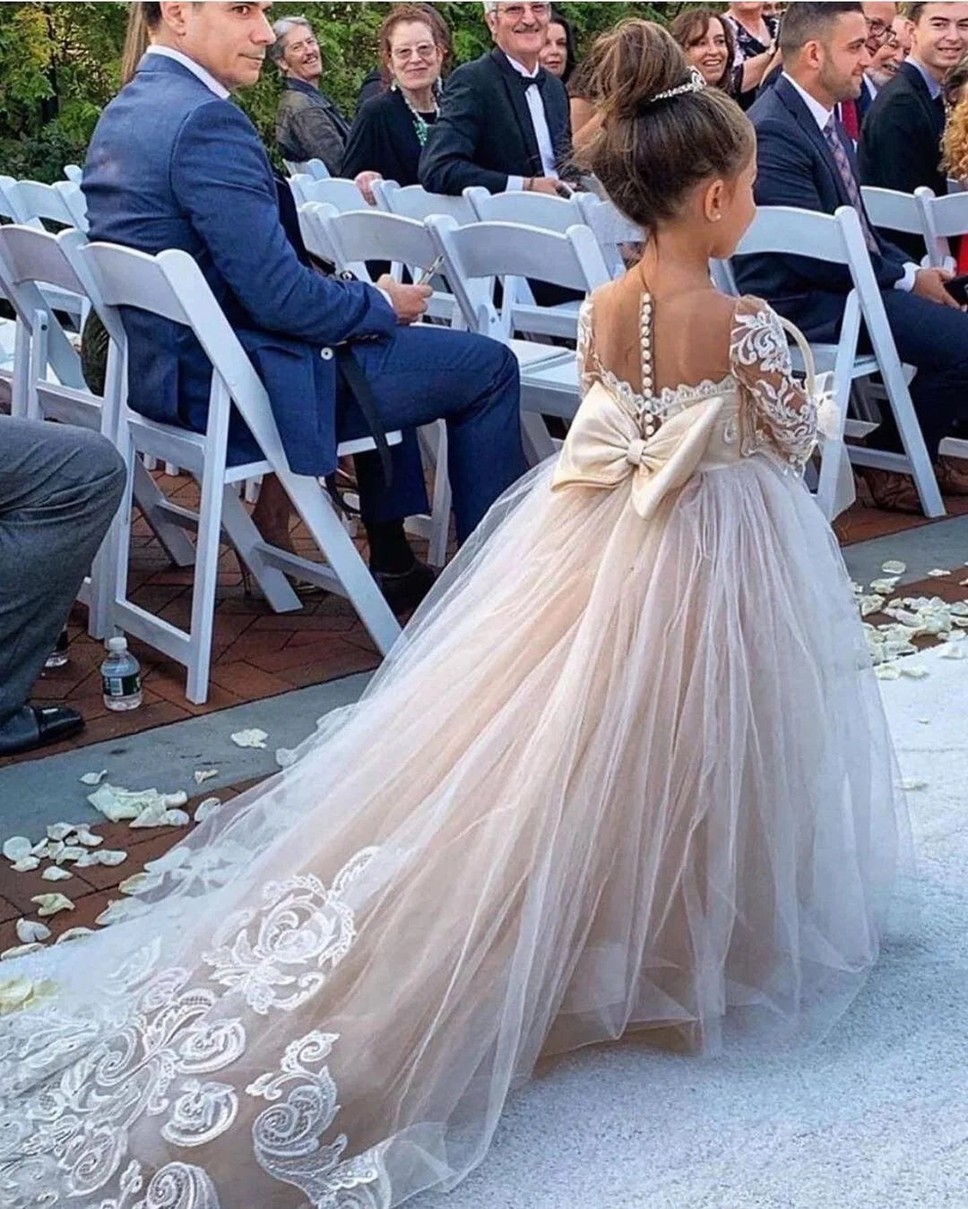 2-14 Years Lace Tulle Flower Girls Dress Princess for Kid Child Wedding Party Junior bridesmaid Maxi Ball Gown Evening