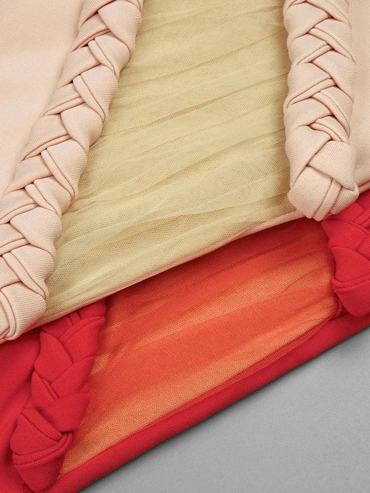 VC Mermaid Dress For Women Sexy Hollow Out See Through Braided Rope High Slit Long Evening Party Dress Vestido