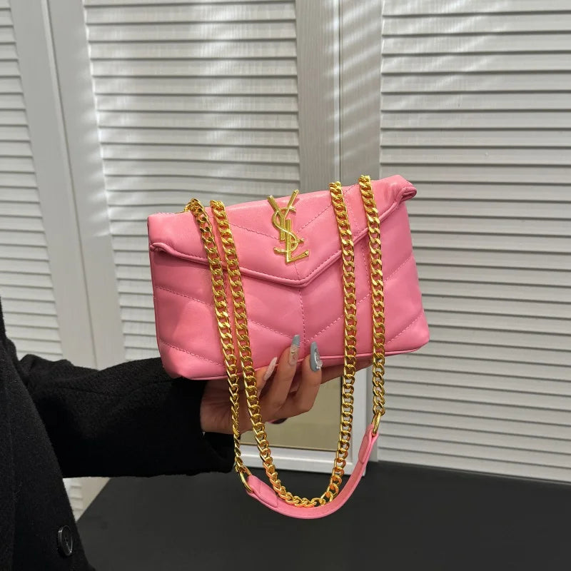 Chic Leather Handbag For Women Crossbody Bag Shoulder Bag Messenger Style Elegant Luxury Brand Famous Designer Ladies