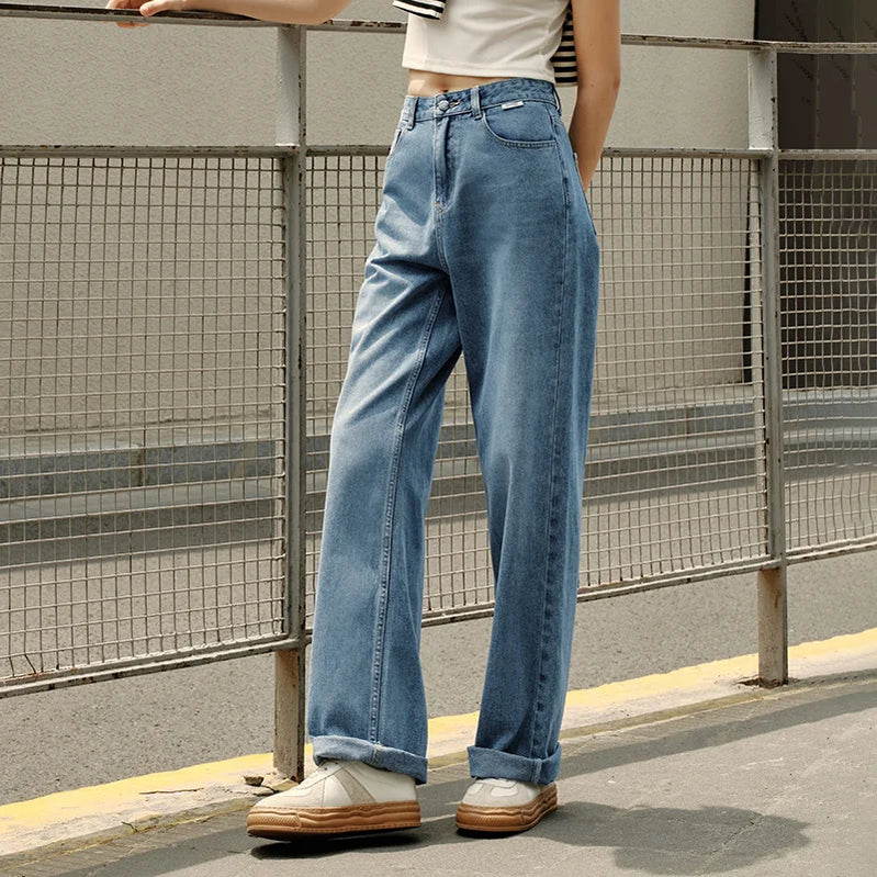 Women Jeans Autumn New Wide-leg Pants Street Mopping Retro Fringe Jeans