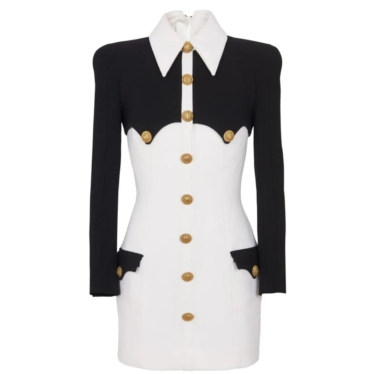 New Spring Women Long Sleeve Sexy Button Bodycon Mini Bandage Dress Elegant Evening Party Celebrate Dress Wholesale