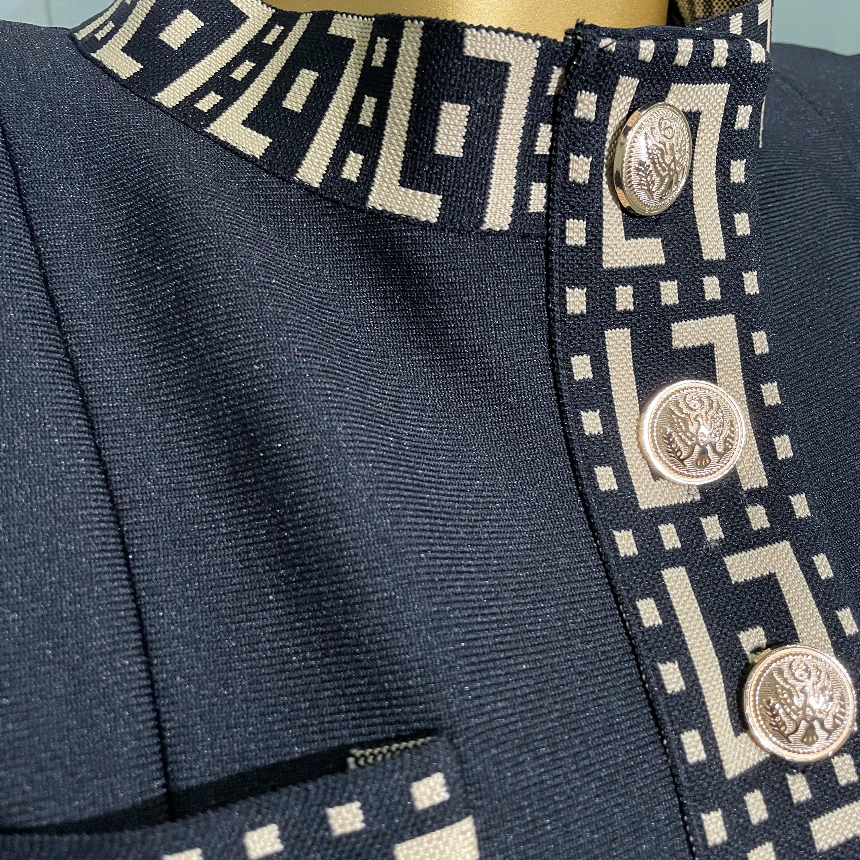 Conjunto de duas peças de bandagem preta de mangas compridas 2025, novo, moderno, com botões, blusa e saia curta, para festa à noite, roupa feminina para boate