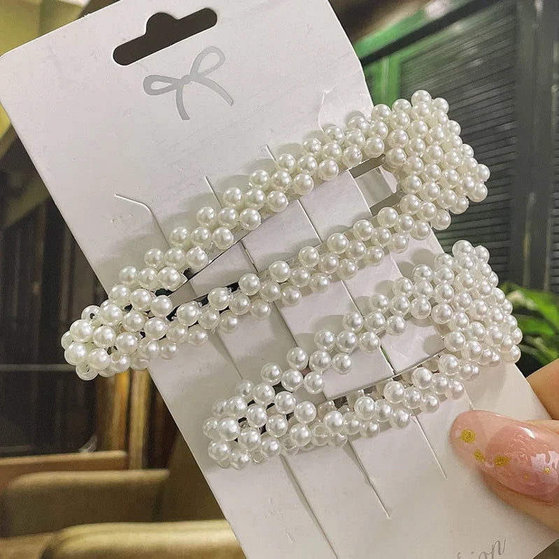 Simulated Pearl Hair Clips For Women Korean Women Hairpins Girl Geometric Hair Barrettes Fashion Hairgrip Hair Accessories Set 11