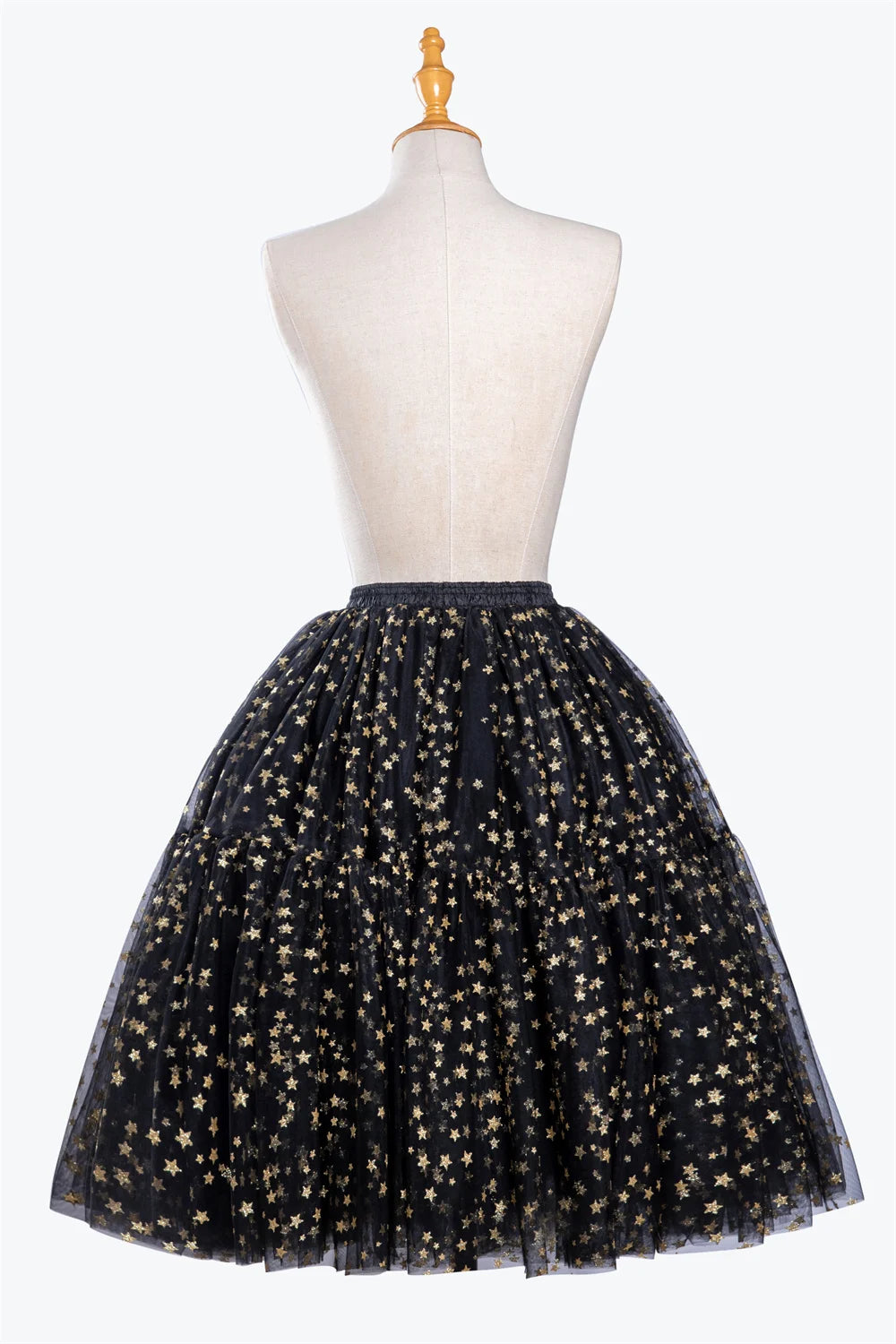 Black Multi-Layers Tulle Tutu Skirts Jupe Femme Saia Midi Summer Belly Dance High Waist Bridal Accessories Under Skirt