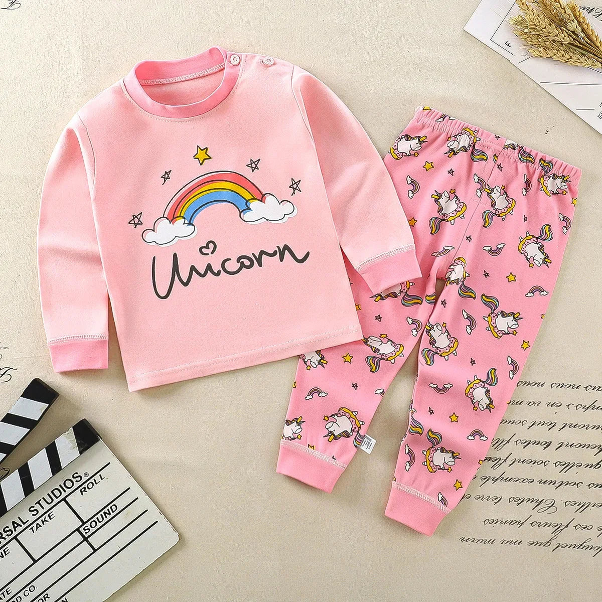 Children Sets Kids Clothes Boys Girls Suit Pajamas Children Clothinng Pants Cartoon Autumn Winter Sleepwear Outfits Cotton