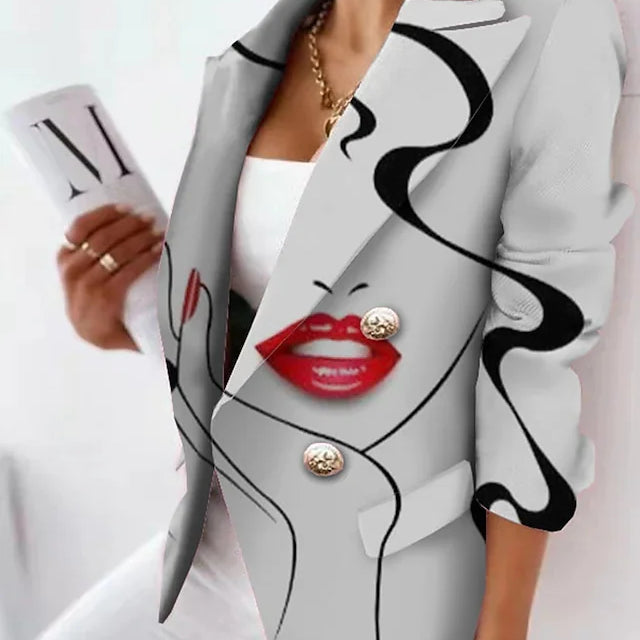 Women's Clothing Line Face Suit Western-Style Clothes Lapel Button Lid Pocket Fashion 05