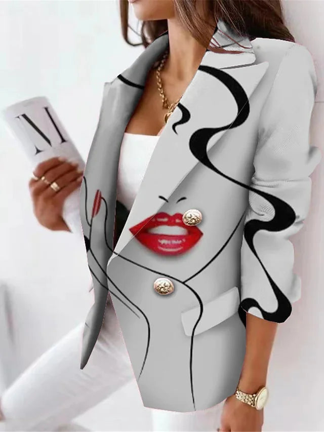 Women's Clothing Line Face Suit Western-Style Clothes Lapel Button Lid Pocket Fashion 05