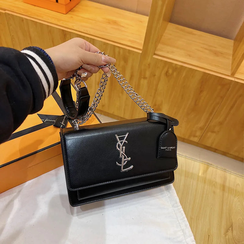 Women's New 2025 Design Sense Small Square Bag Korean Version Fashion Trend High Quality Single Shoulder Crossbody Bag Chain Bag