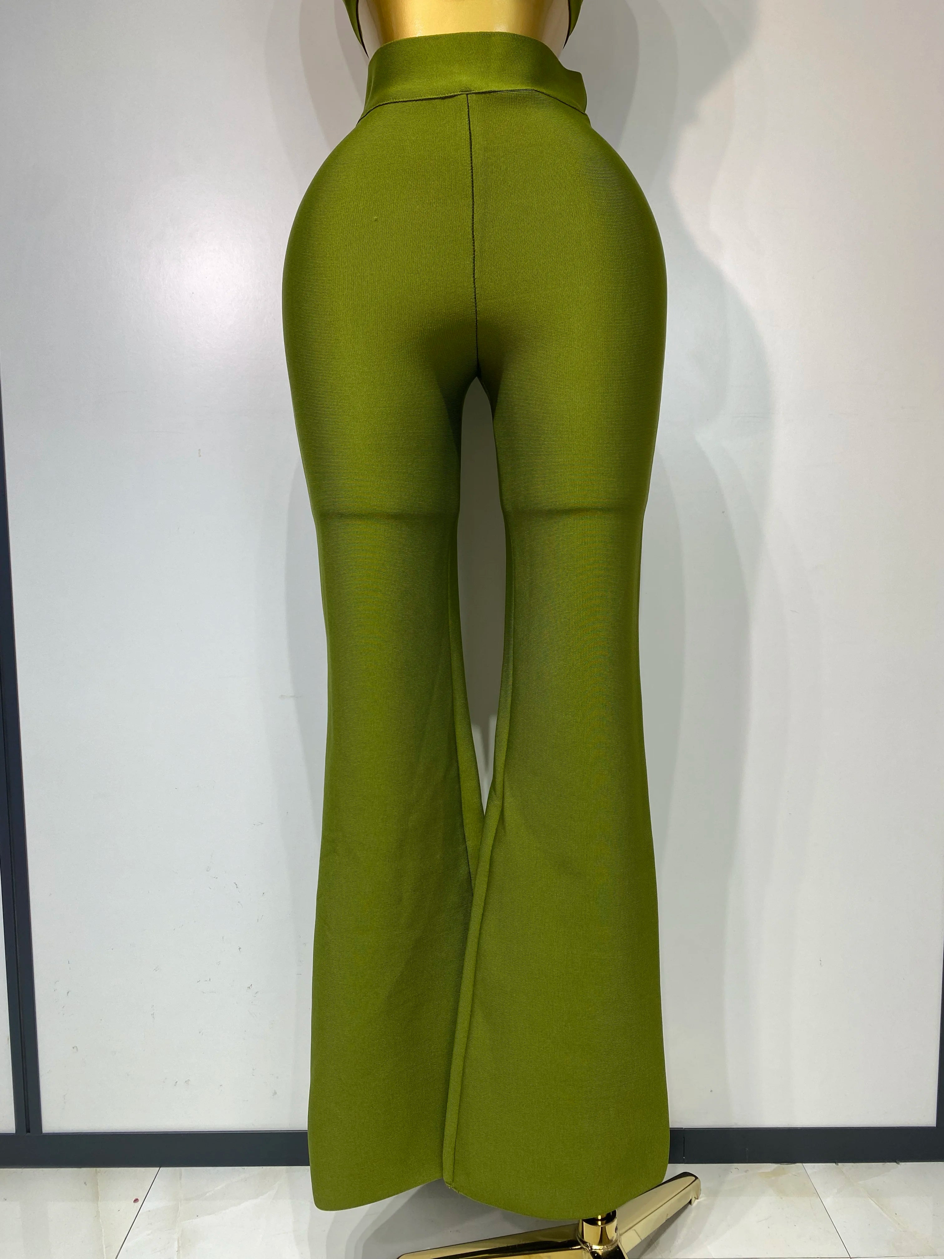 Women Sexy Bandage Crop Top Pant Set Evening Party Club Luxury Birthday High Street Fashion Elegant Luxury Birthday Outfit 