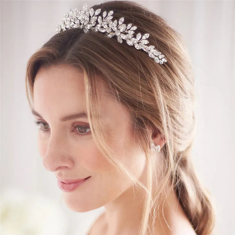 Wedding Tiaras and Crowns Zirconia Headbands For Women Head Jewelry Bridal Hair Accessories Brides Hairband Headdress For Hair