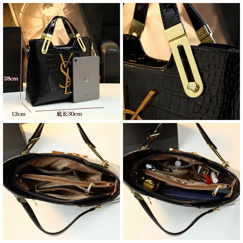 Original Design Genuine Leather Tote Bag for Women Large Capacity Spacious Work Bag Convertible Shoulder Strap Mature Elegant