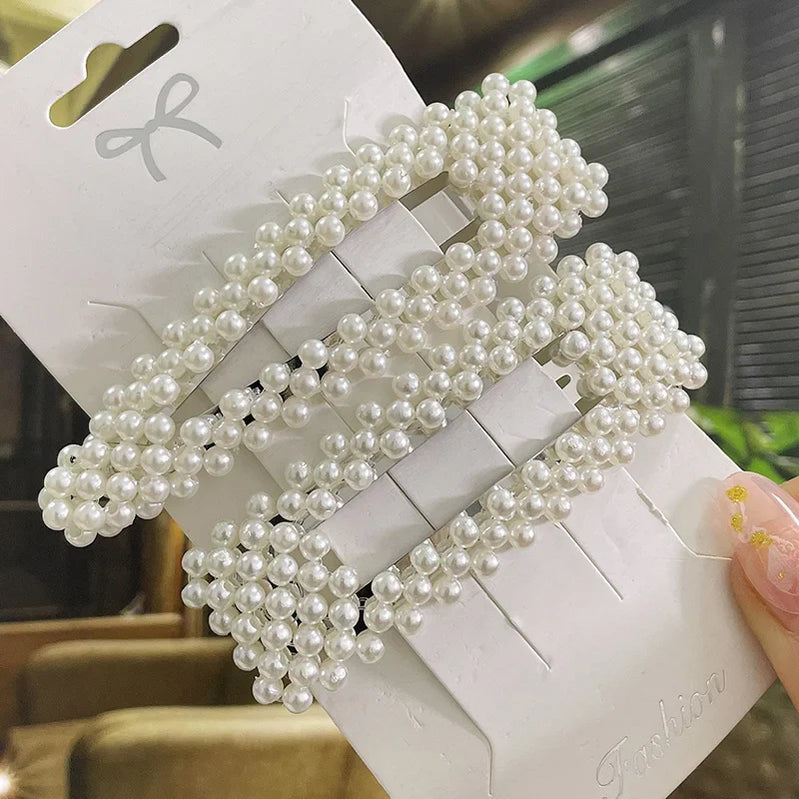 Simulated Pearl Hair Clips For Women Korean Women Hairpins Girl Geometric Hair Barrettes Fashion Hairgrip Hair Accessories Set 6