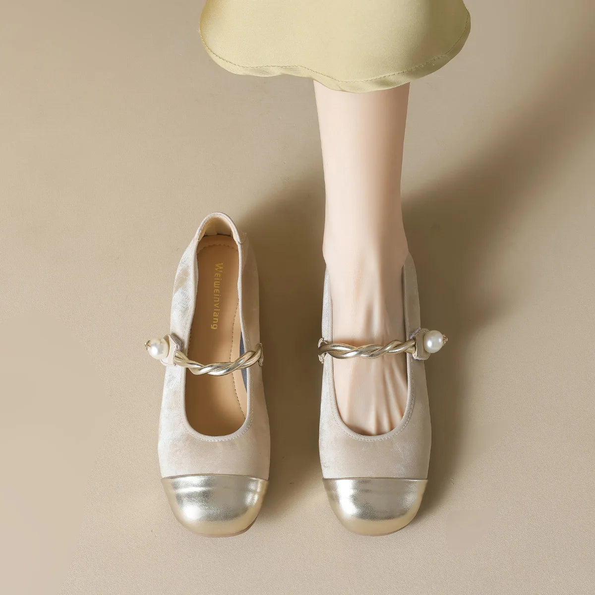 Sapatos femininos de bico redondo 2024 - Moda casual primavera/outono, sapatos de trabalho para escritório, calçados confortáveis e sem cadarço para mulheres, lançamento