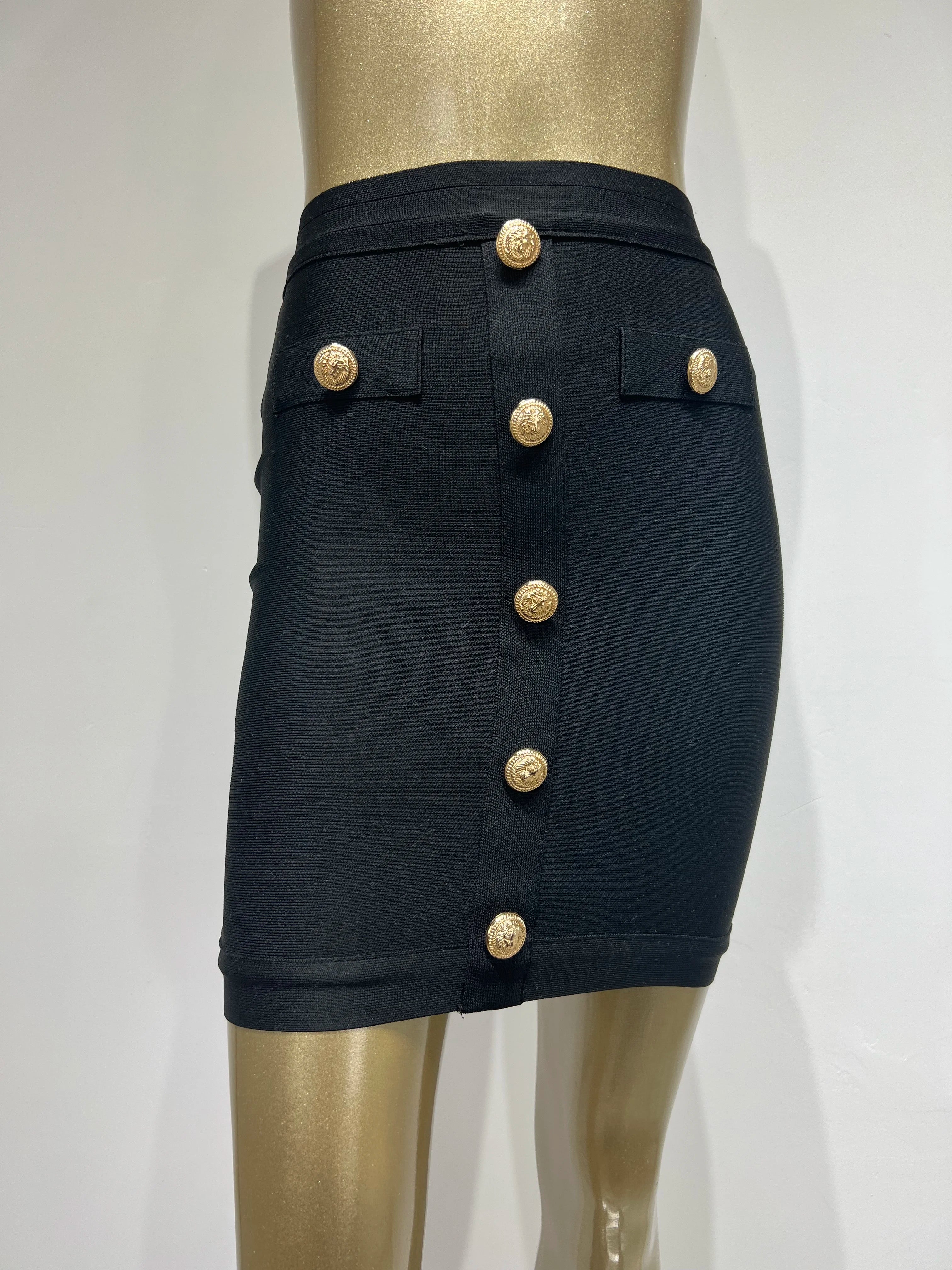 5 Colors Women Sexy Button Fashion Bodycon Mini Skirts Rayon Bandage Pencil Skirt Celebrate Casual Wear High Quality