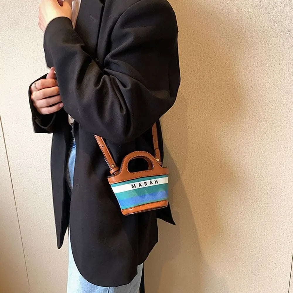 Women Crossbody Bags Fashion Catwalk Style Korean Mini Color Contrast Children's Handbags Coin Purse