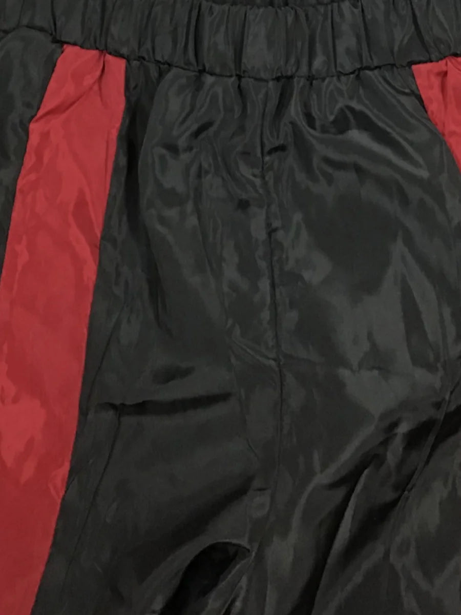 4XL 5XL LW Plus Size Striped Patchwork Zipper Design Pants Set Autumn&Winter Women Mandarin Collar Pocket Tracksuit Set