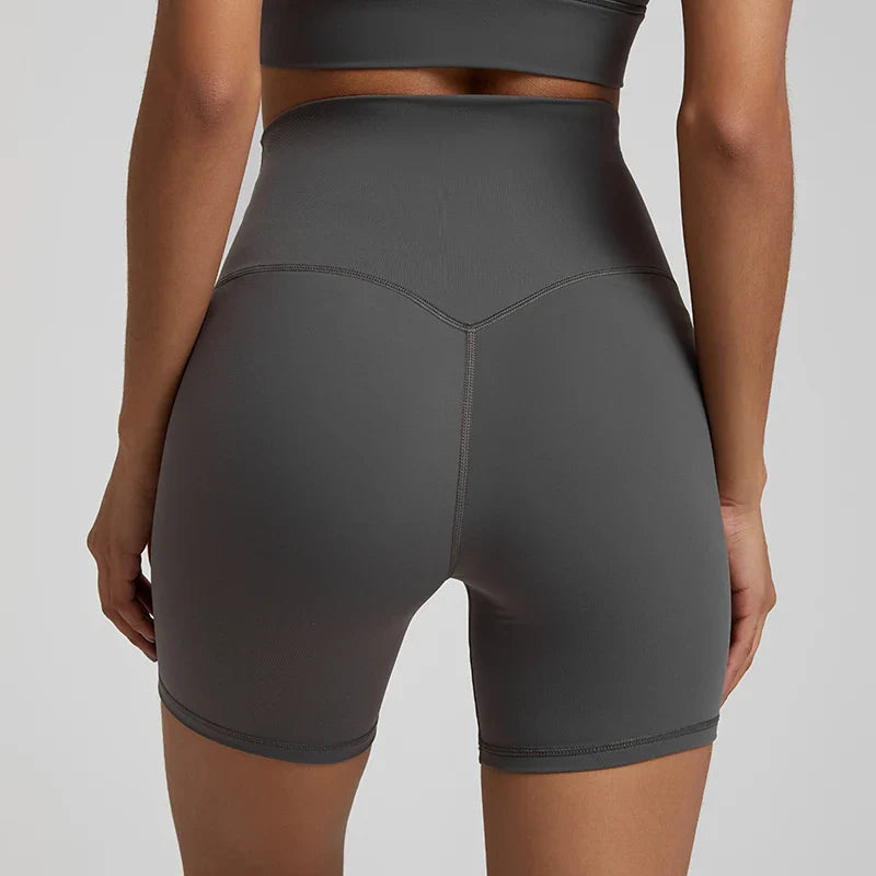 No Front Seam High Waisted Biker Shorts Sport Women Fitness Spandex Leggings Booty Buttery Soft Gym Workout Yoga Shorts 5 Inches