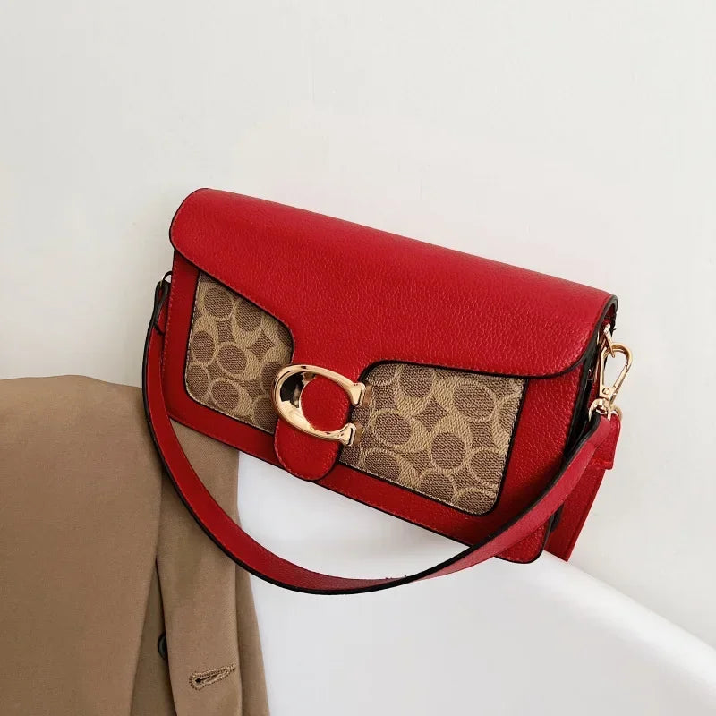 New Women's Fashion Bags: Small Square Messenger Bags with Contrasting Colors, Simple Yet Stylish, Versatile and Practical